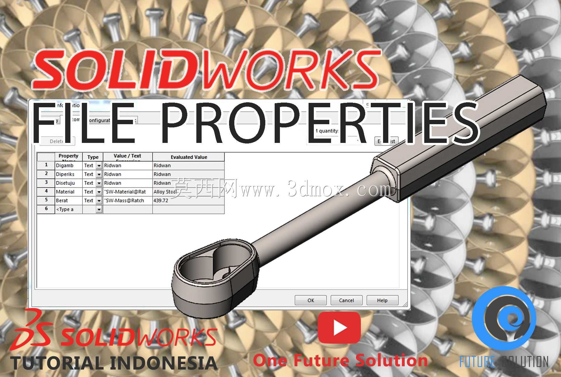 SolidWorks印度尼西亚教程#052(英文子版)-SolidWorks文件属性