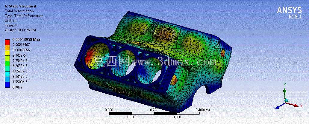 V6发动机缸体静态结构分析