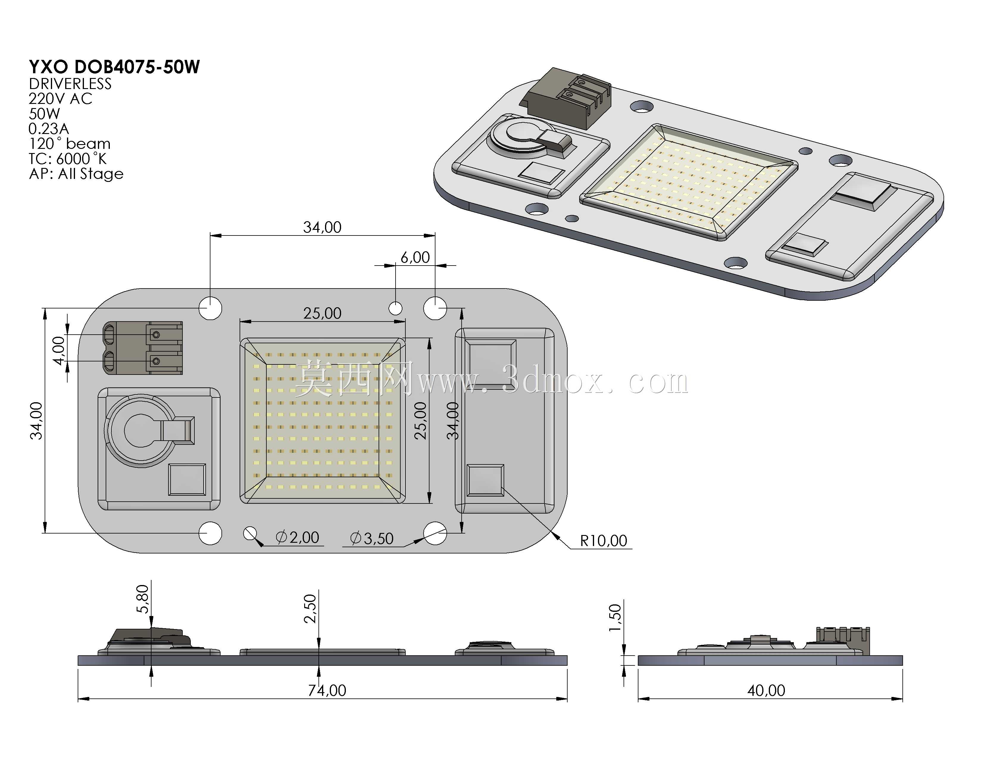 50W���˼�ʻ220VAC LED