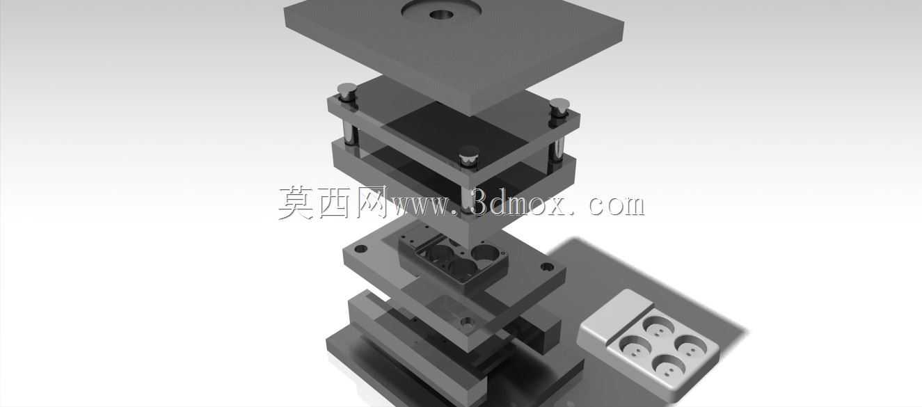 带塑料模具的电源带上框架