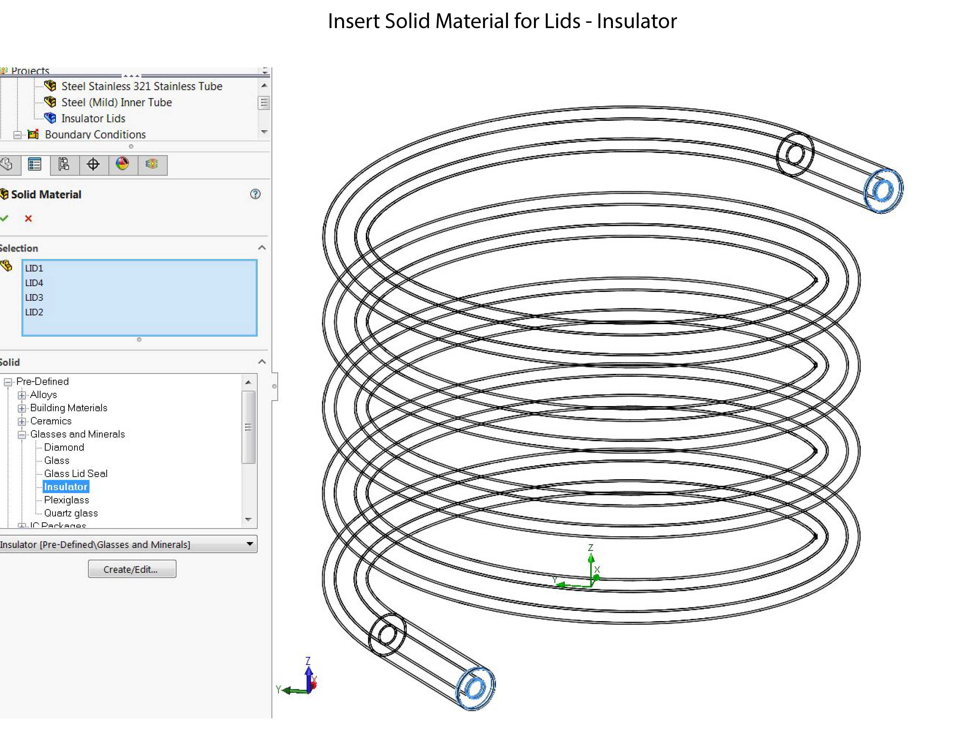 Solidworks流动模拟-管中管螺旋式换热器热水/冷水