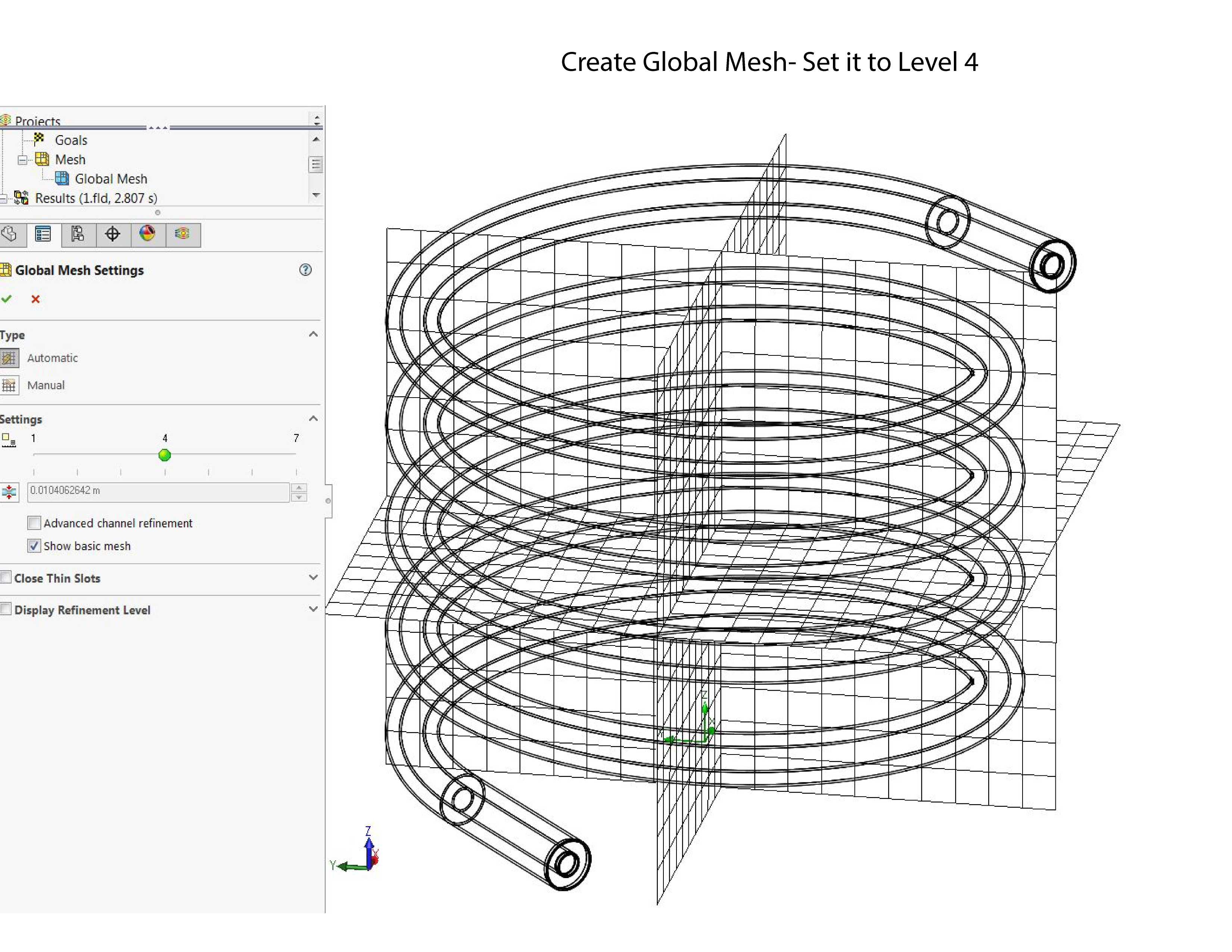 Solidworks流动模拟-管中管螺旋式换热器热水/冷水