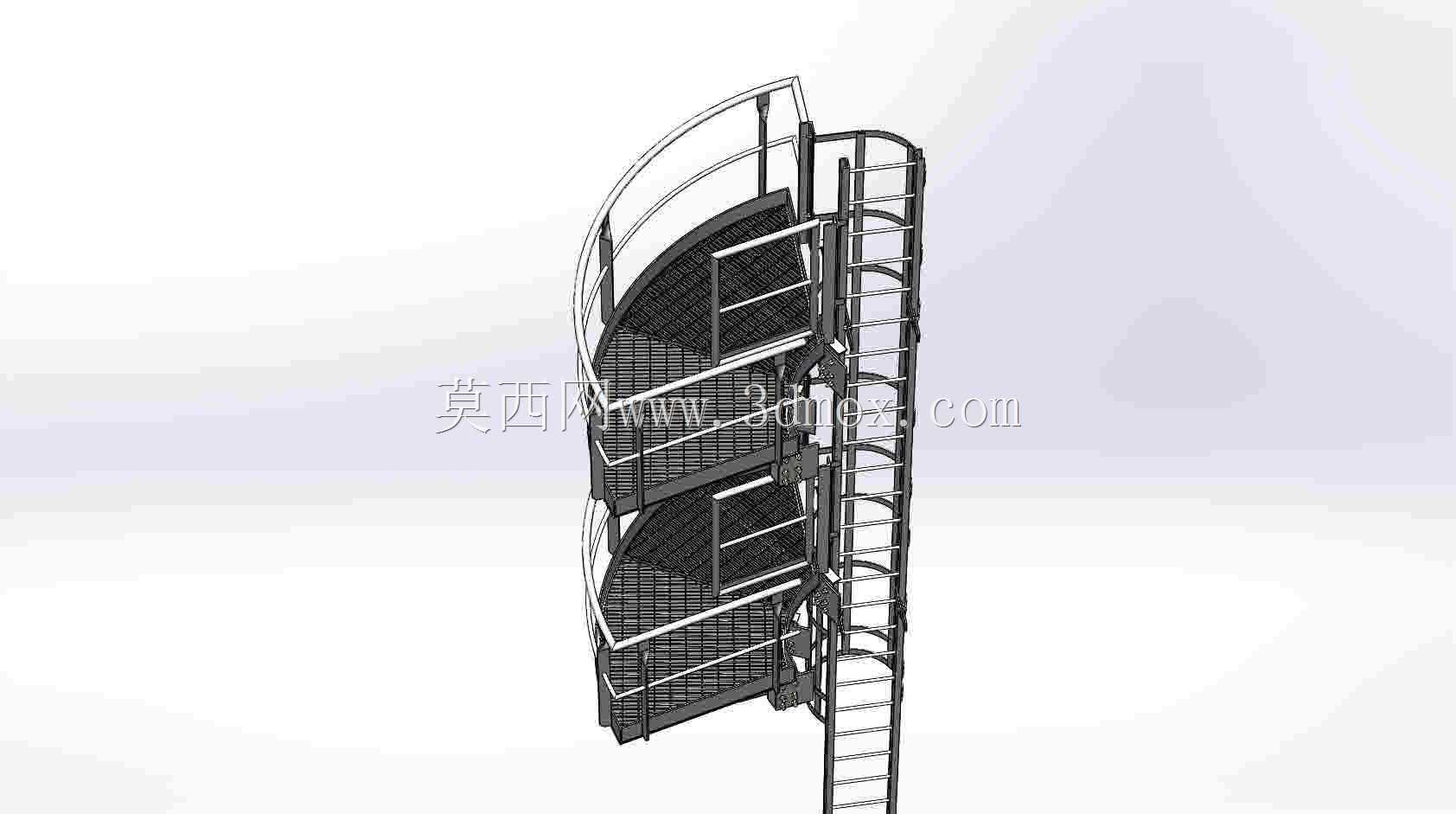 Escalera con protecci��n+2ƽ̨����
