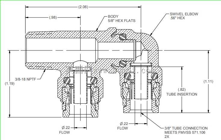 ����189PMTR6-6-6��ͭ���3/8Ӣ��MNPT x 3/8 PTC x 3/8 PTC