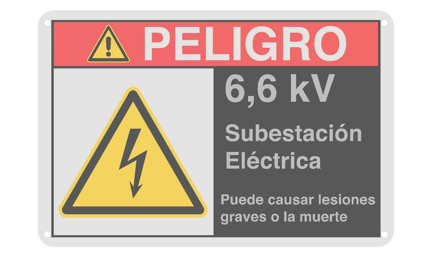 ���վ��ѹANSI�����־-Se?ilzaci��n de peligro en subestaci��n