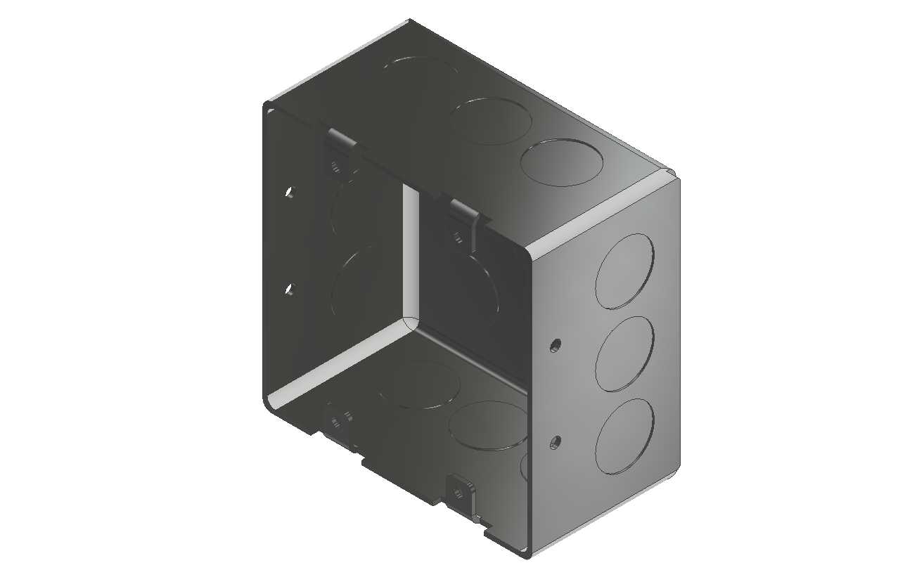 Caja Metálica 4''x 4''x 2,2''(Cuatro Orejas)-(导管)