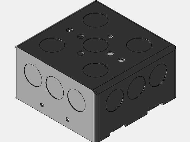 Caja Metálica 4''x 4''x 2,2''(Cuatro Orejas)-(导管)