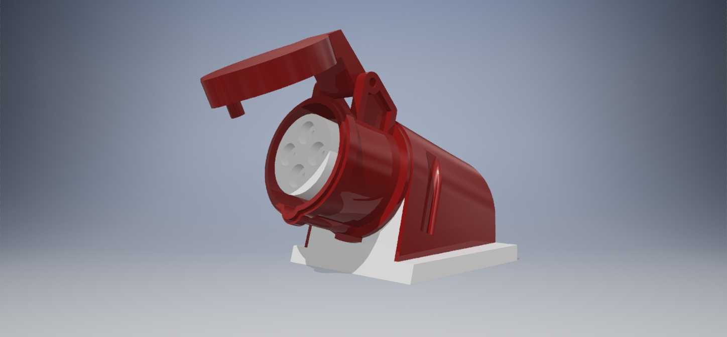 Mennekes IP44 32A 3P+T 415V 9H Rojo