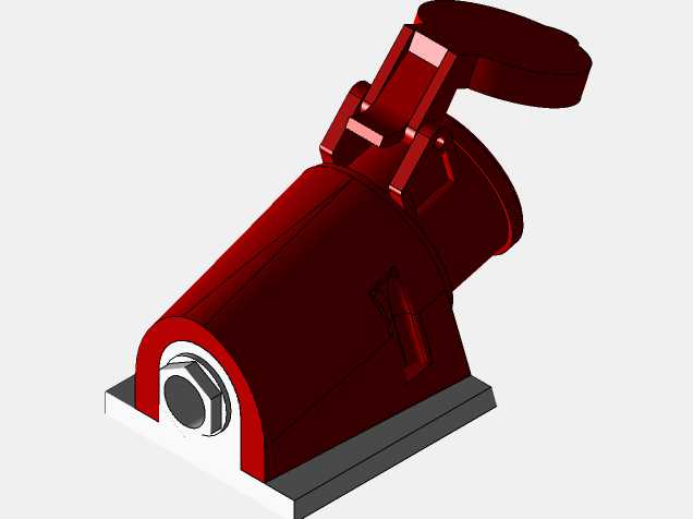 Mennekes IP44 32A 3P+T 415V 9H Rojo