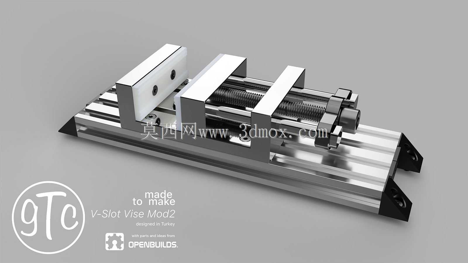用于Openbuilds V型插槽的GTC-Vise-Mod2
