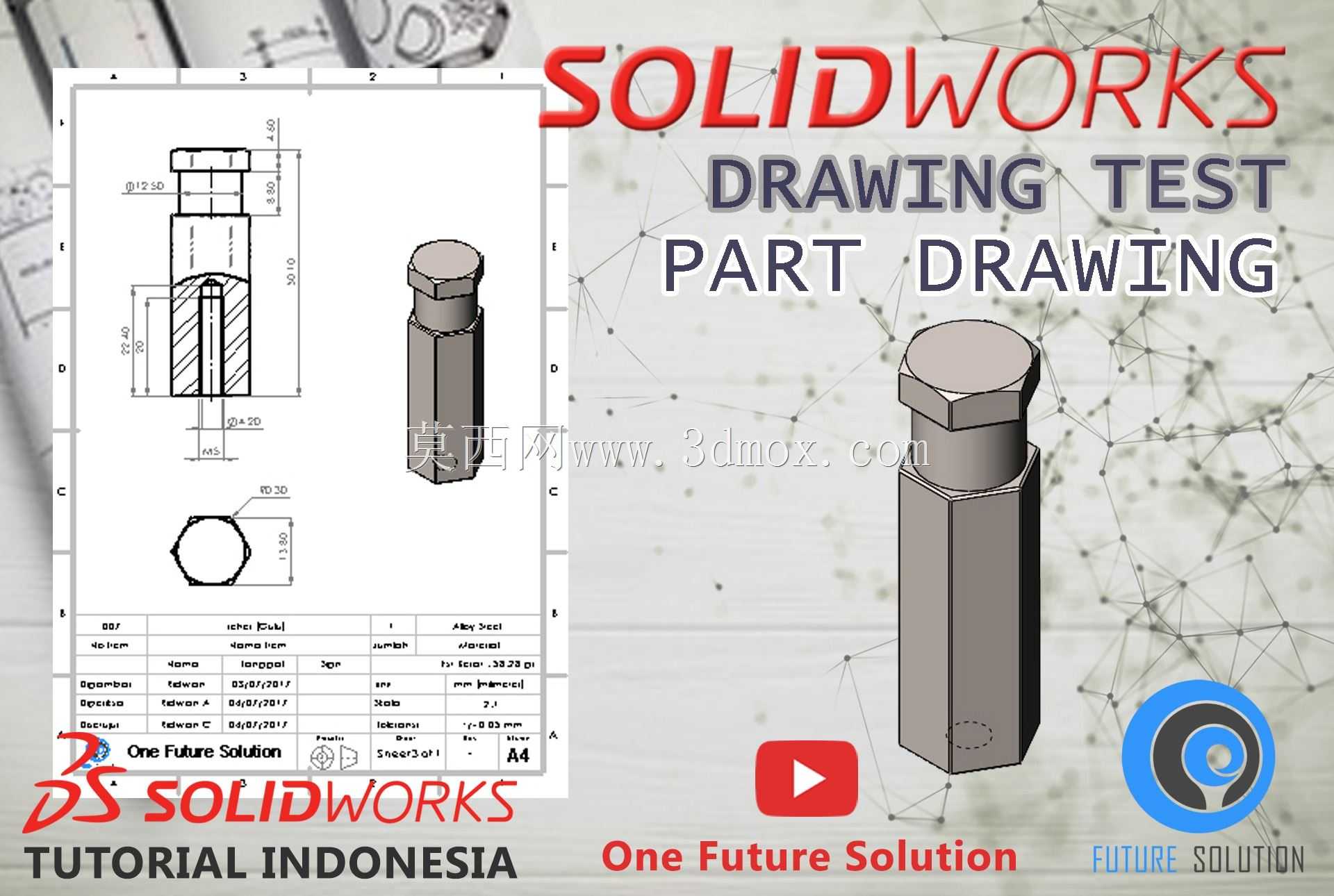 SolidWorks印度尼西亚教程#079-零件图(预览)