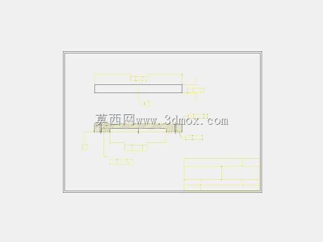 带有GD\u0026T的轴承适配器工程图纸