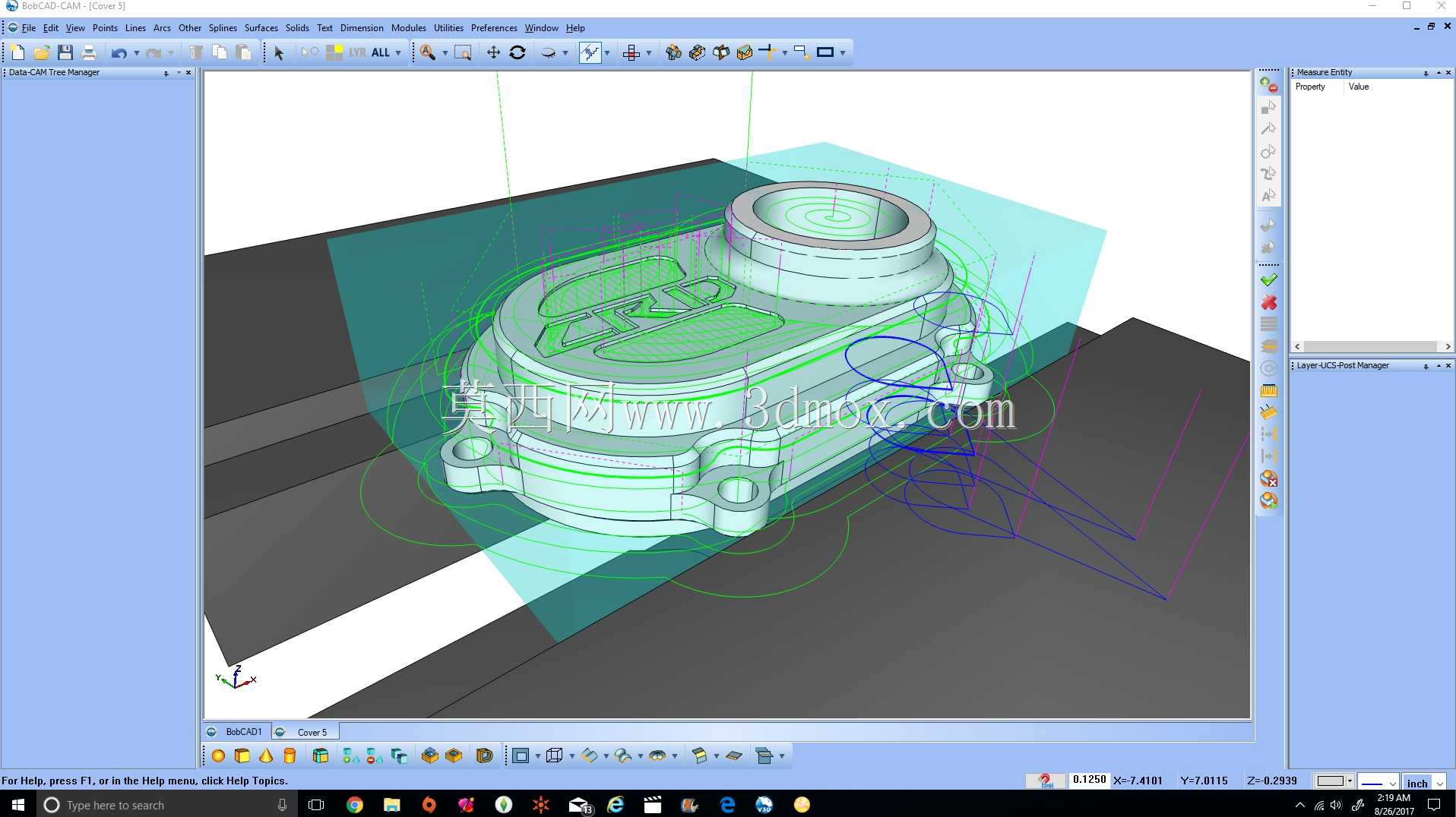 BobCAD CAM V30二维铣削/仿真