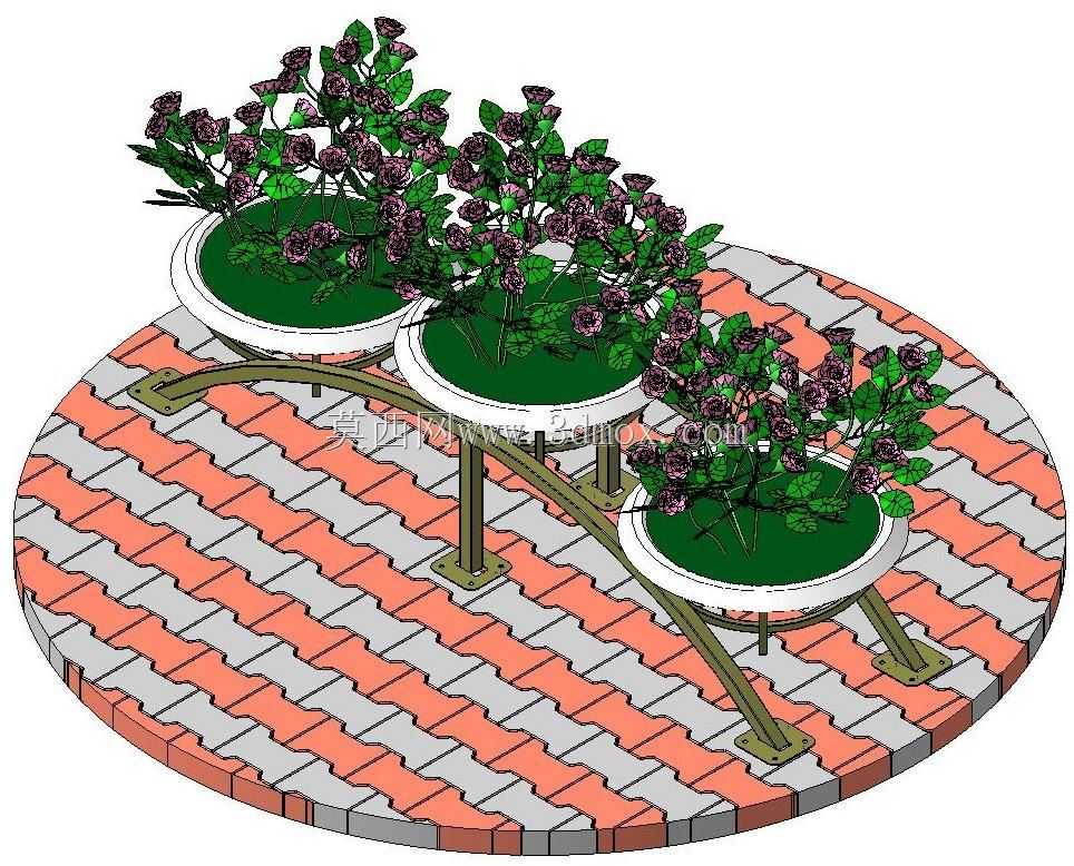 花盆(玫瑰)