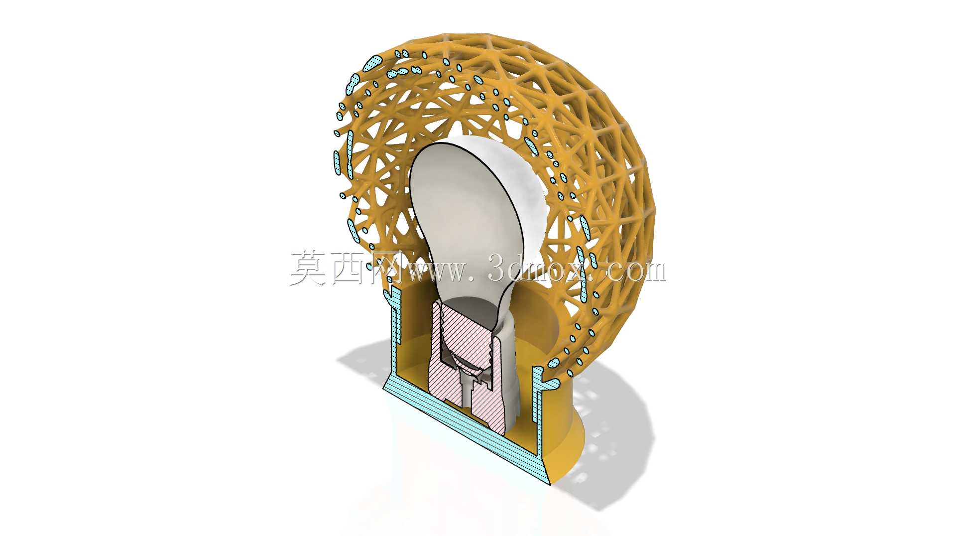 三维可打印装饰光球