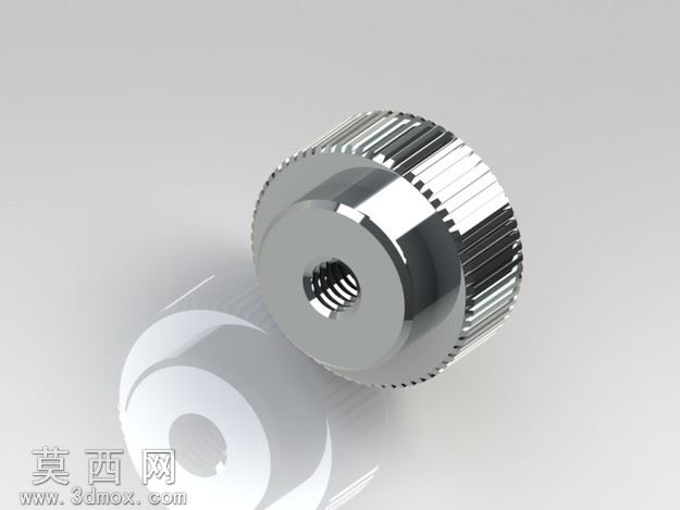 1/4-20螺纹镶滚花的旋钮