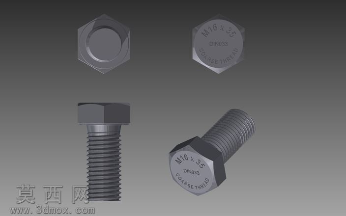 M16DIN933(完全螺纹)M6S六角头螺栓