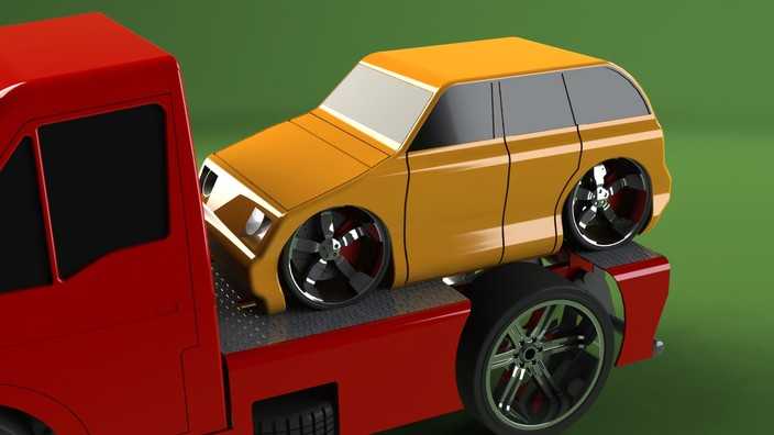 在SolidWorks(固体)玩具车