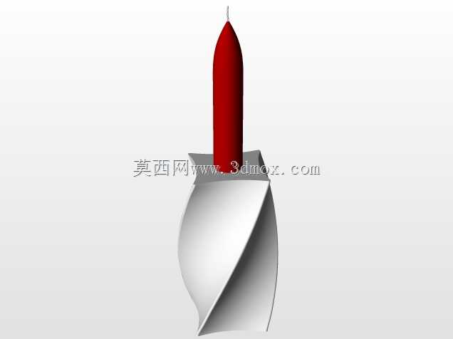 红色条纹砂岩烛台和蜡烛