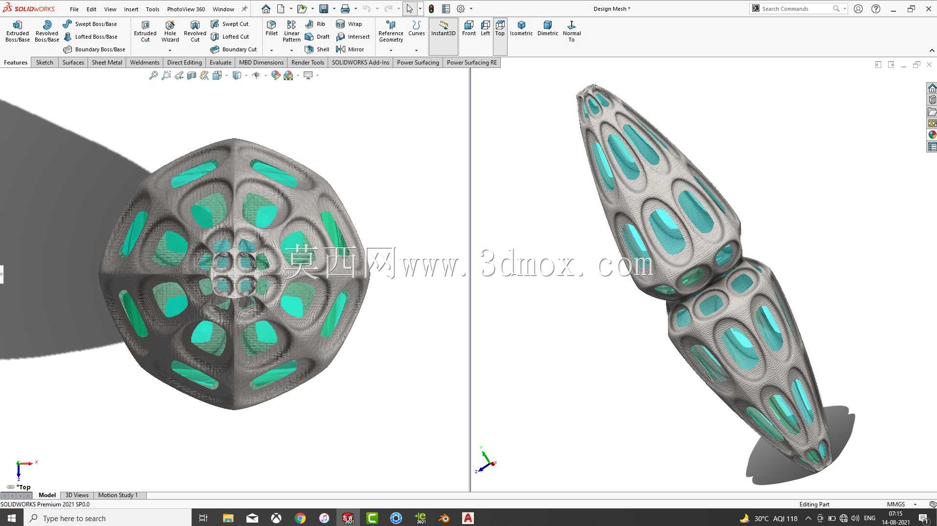 Solidworks教程#212如何在Solidworks SW Easy Design中为序列花瓶镜设计建模