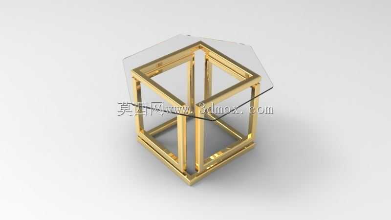 金色无限桌面玻璃桌面