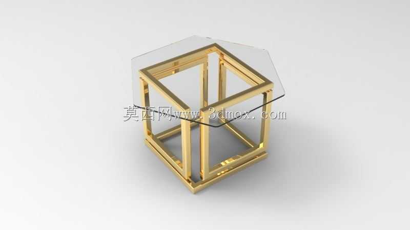 金色无限桌面玻璃桌面