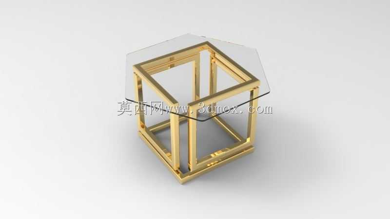 金色无限桌面玻璃桌面
