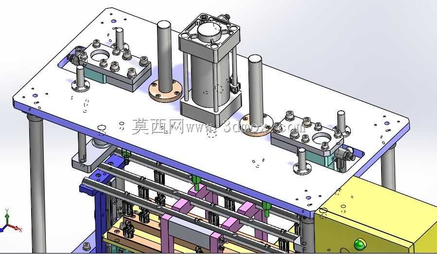 自动夹具插入和弹出夹3杆