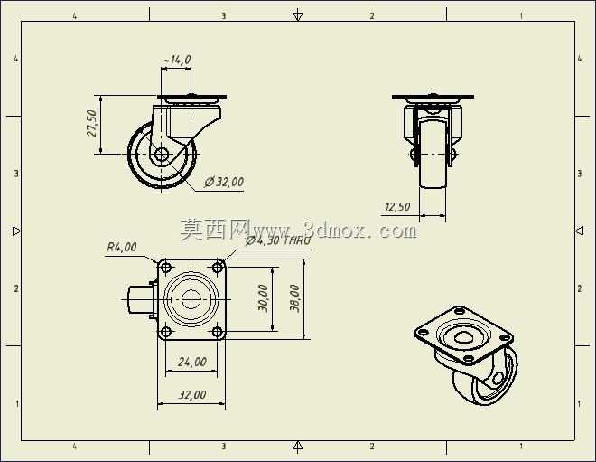 TENTE COMPACTA 38X32脚轮