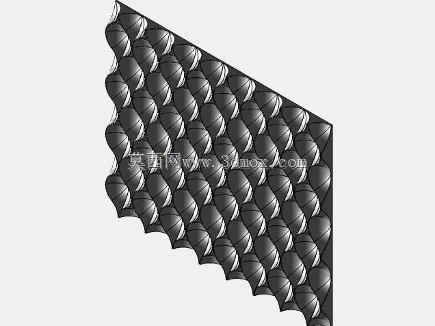 曲线屋脊平铺图案设计