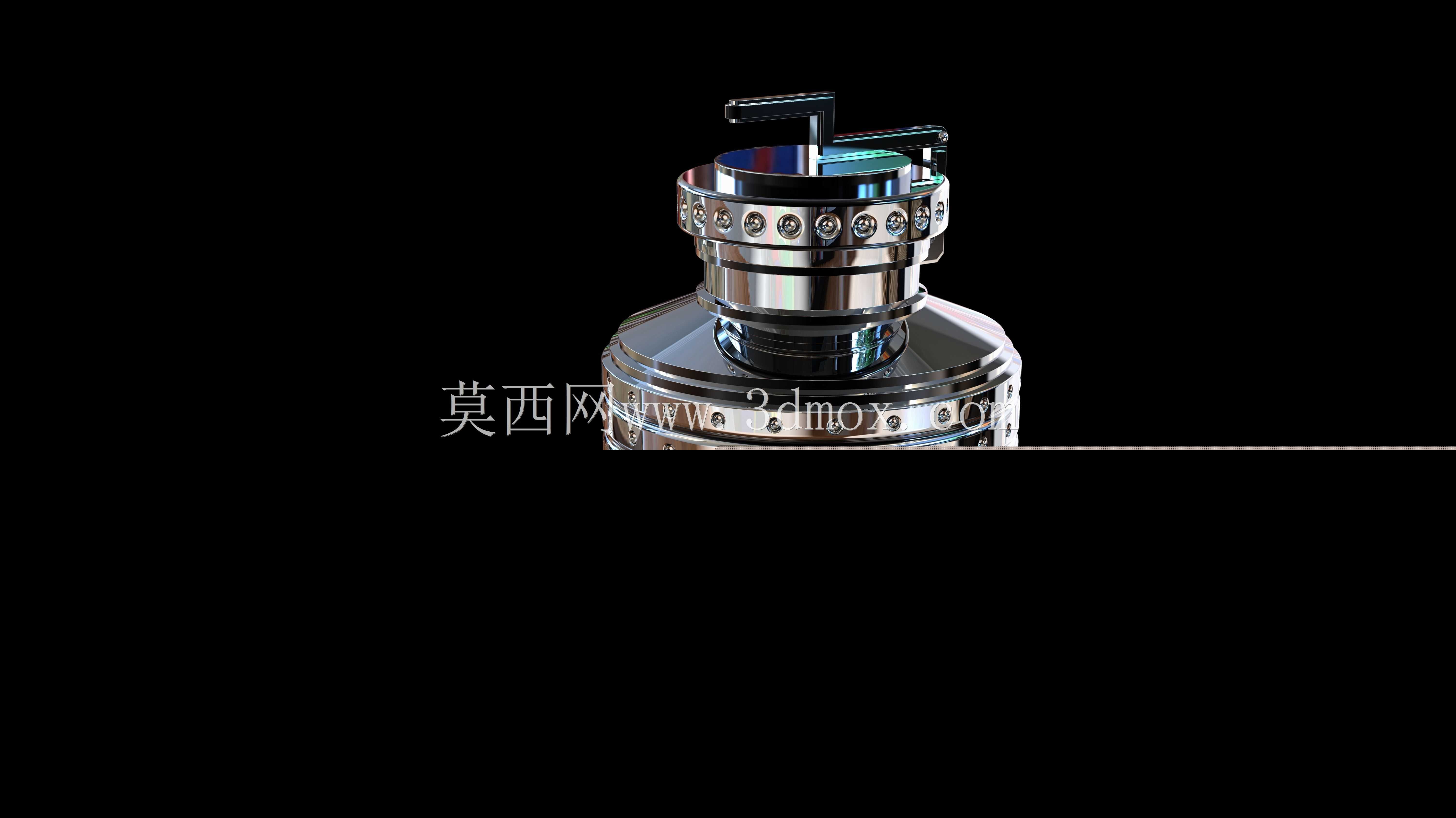 研磨咖啡的金属容器。