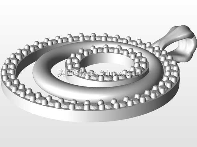 3D CAD吊坠搭配Diamons Free 3D