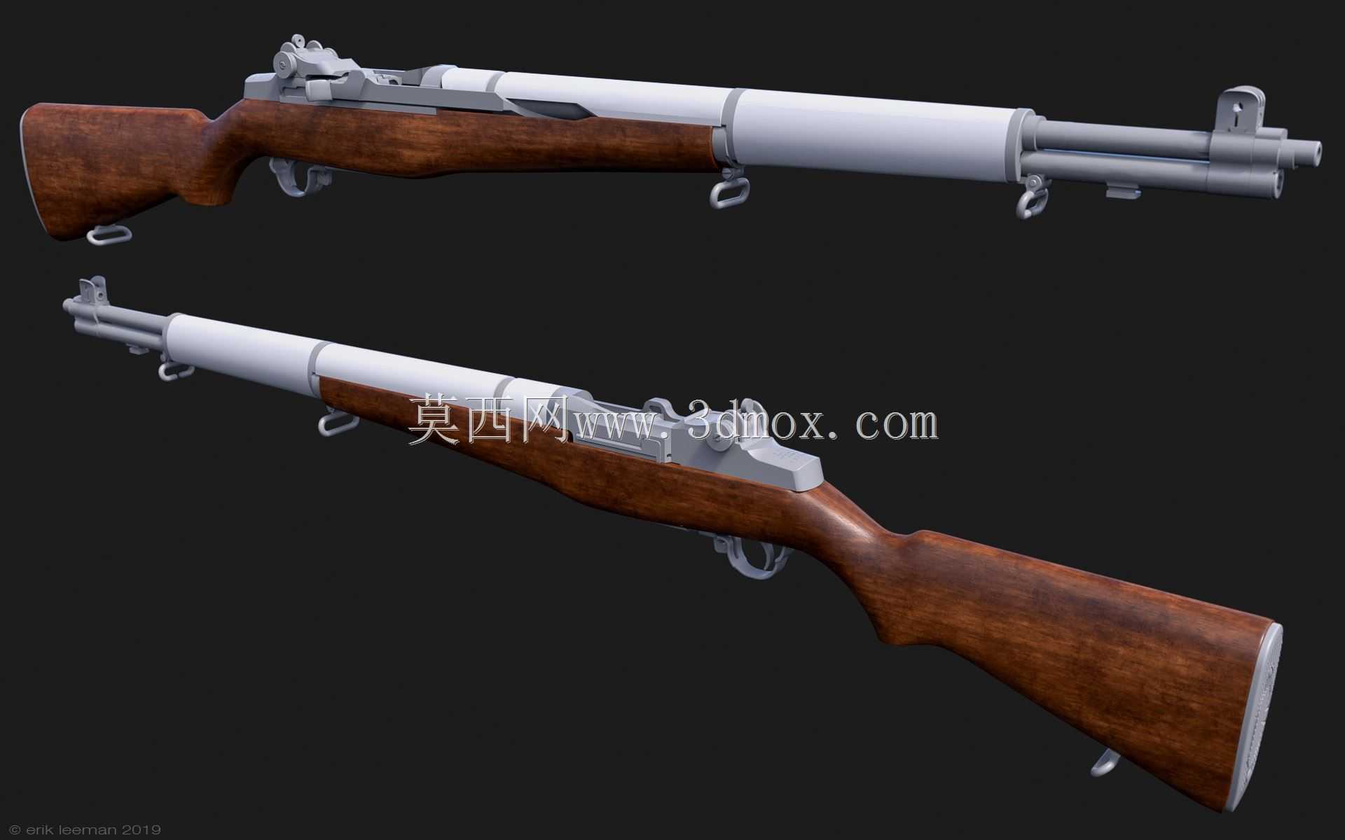 M1 Garand stock渲染网格