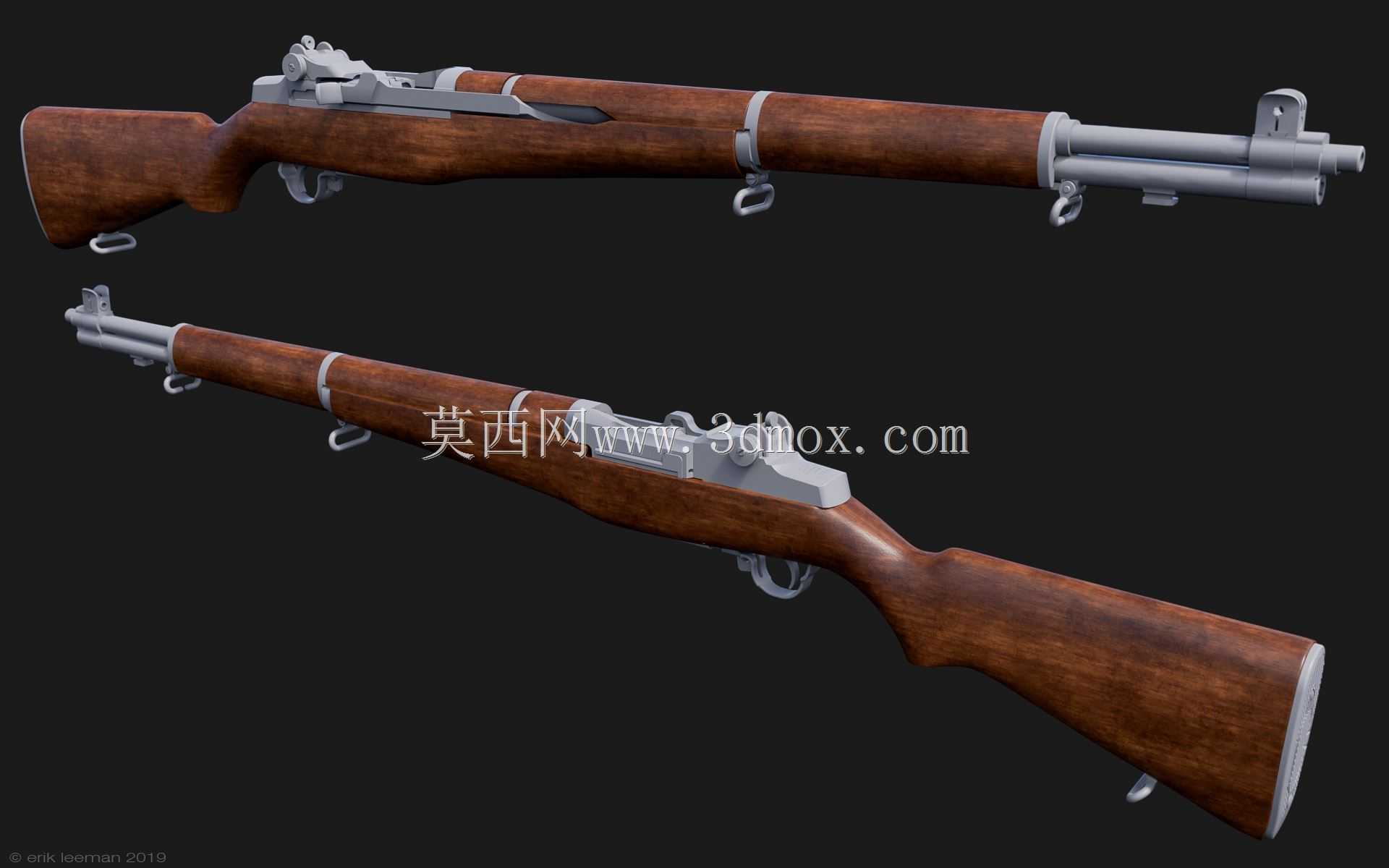 M1 Garand stock渲染网格