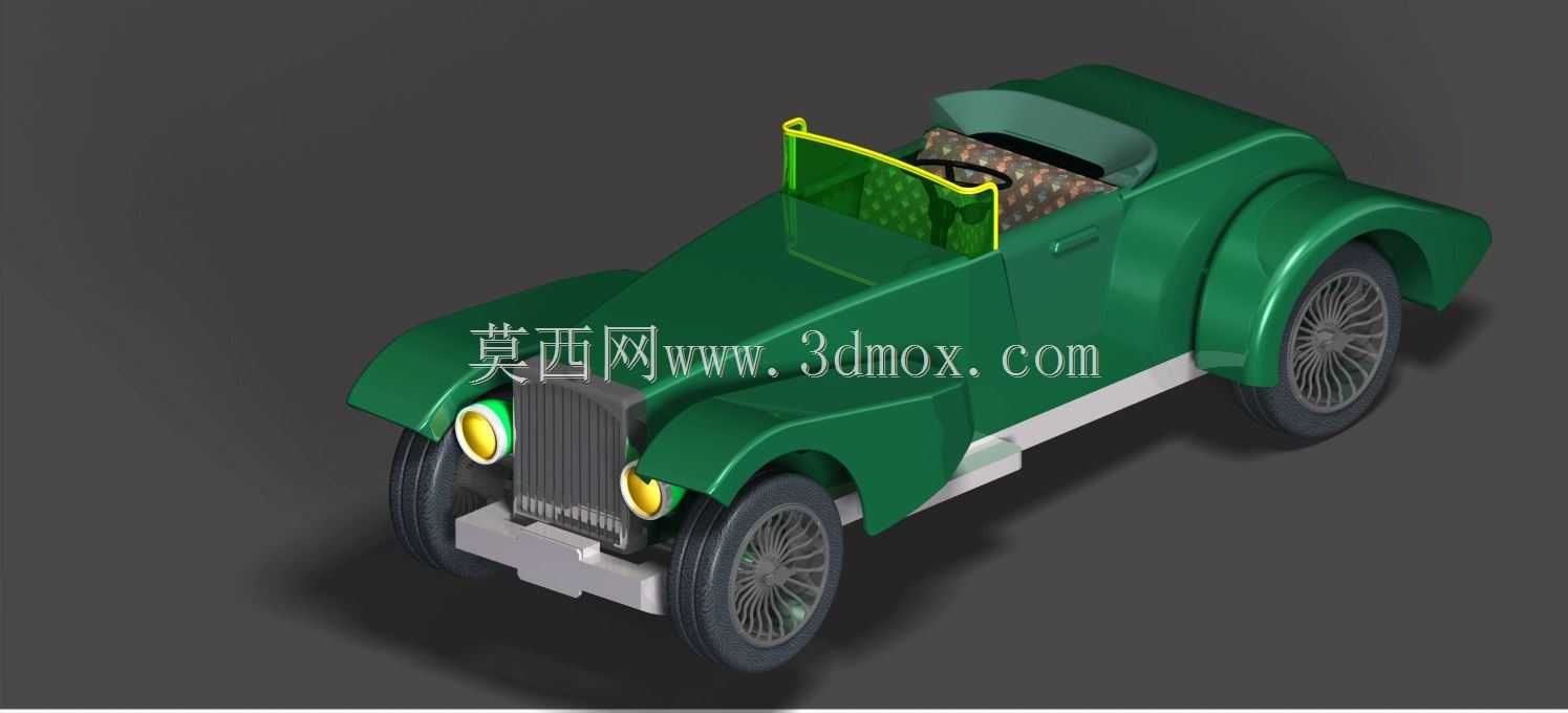 带蓝图的经典汽车
