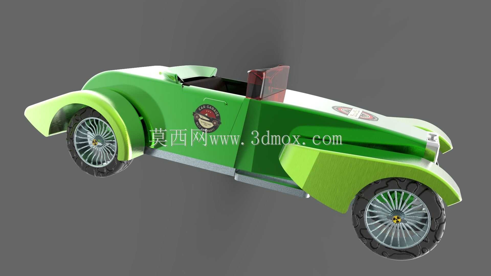 带蓝图的经典汽车