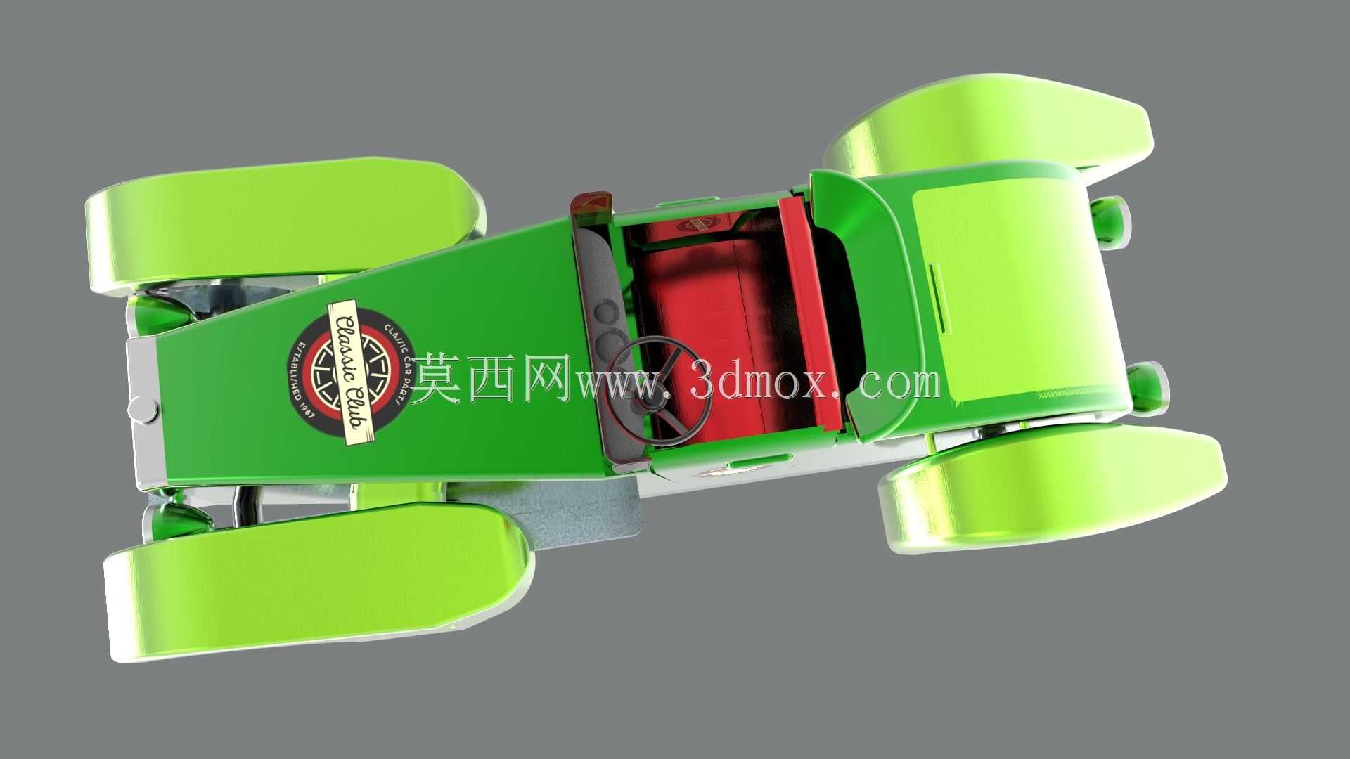 带蓝图的经典汽车