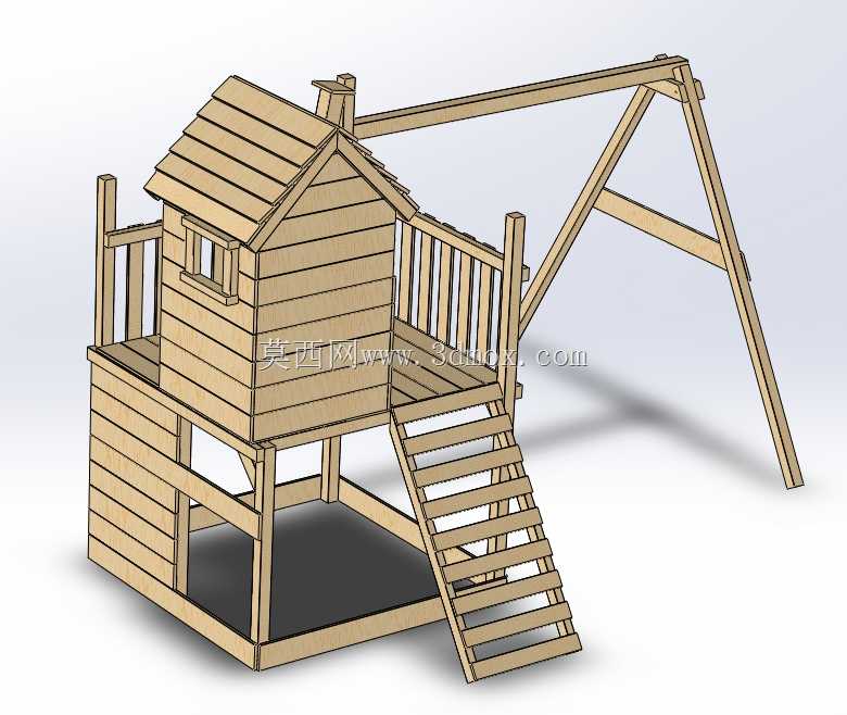Wickey Smart Lodge 120 aire de jeux en bois 3D�Ƶ�