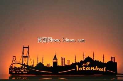?stanbul剪影桌子装饰(?stanbul Silueti Masa SüSü)