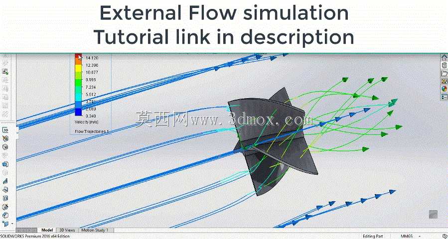 solidworks中的外部风车流模拟为初学者提供了全面的解释