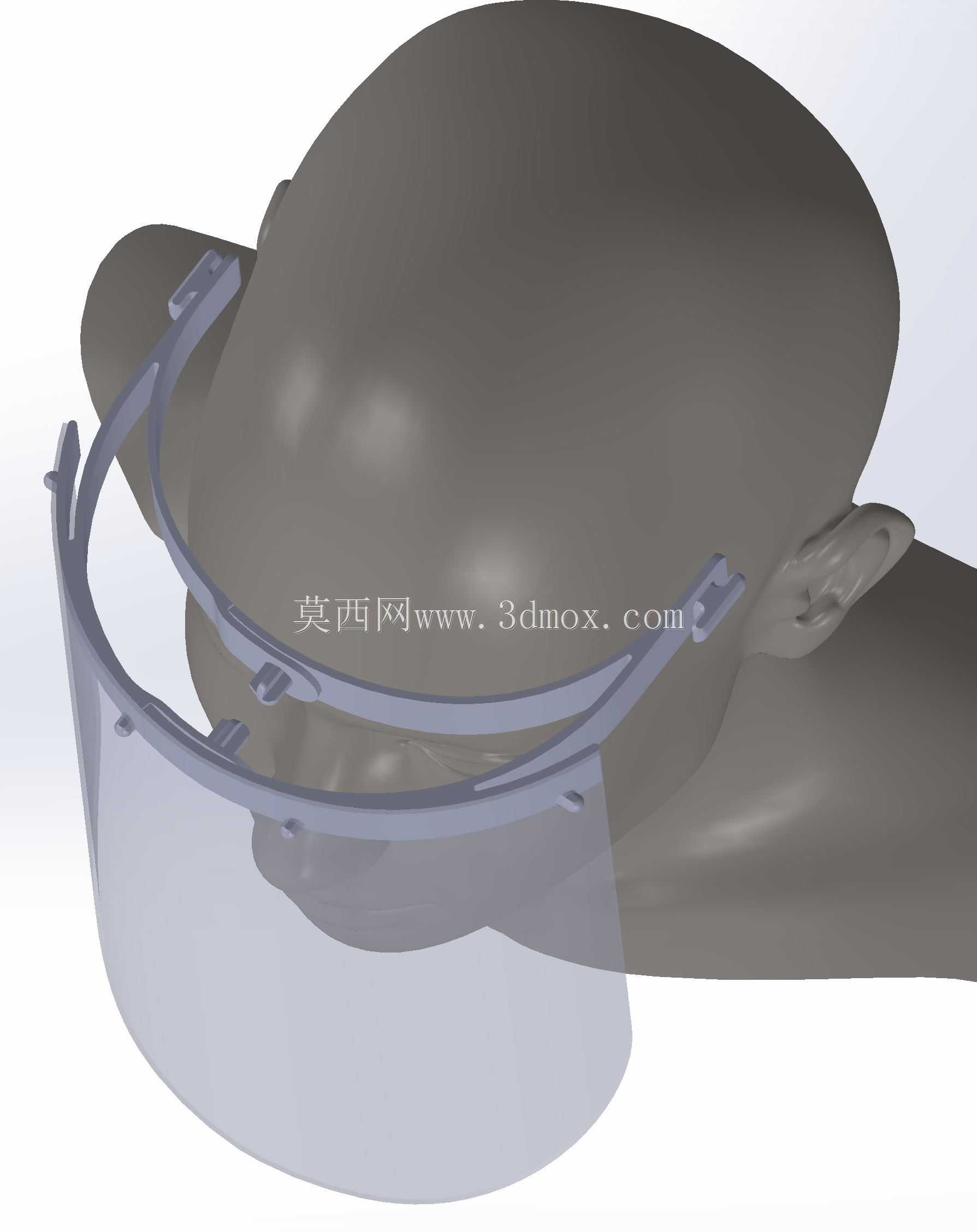 COVID-19模块化140mm x 140mm标准小尺寸3D打印遮阳板支架,带DXF面罩
