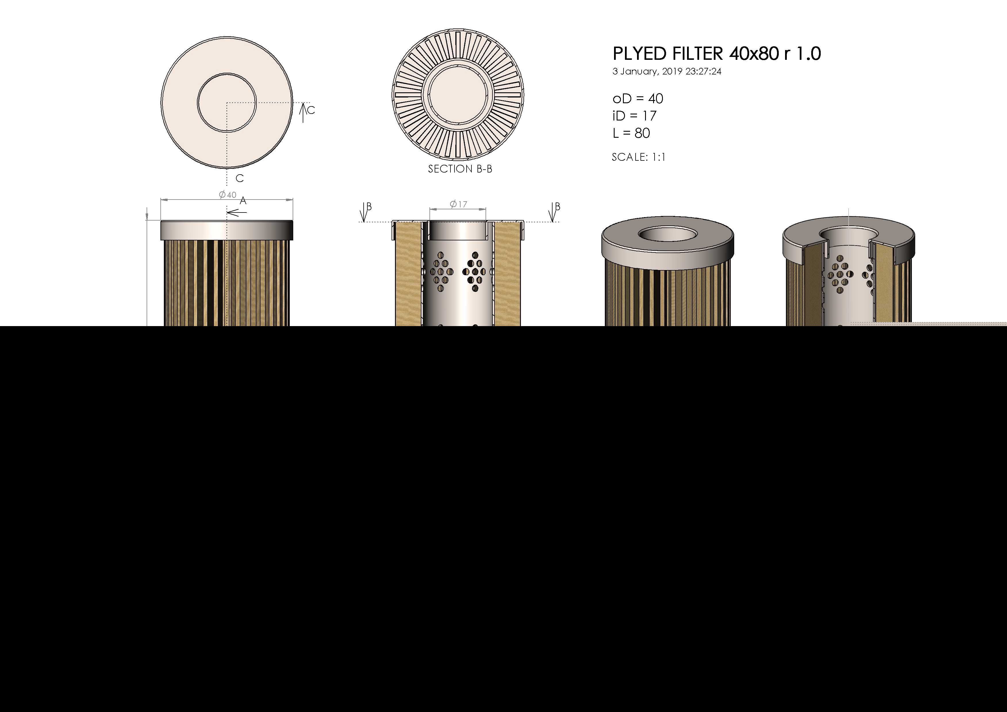 Plyed�˲���40x80x17