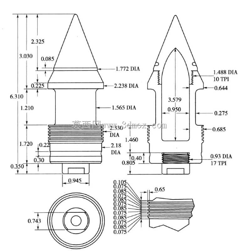 苏联BR-271P 57毫米高速追踪器穿甲弹