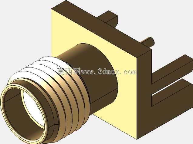 SMA凹形PCB边缘启动连接器,PCB厚度为0.042英寸