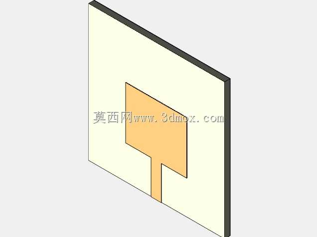 T形地平面超宽带微带PCB天线槽