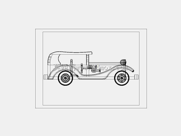 旧车木制玩具-(Juguette MADERA CARRO ANTIGUO)