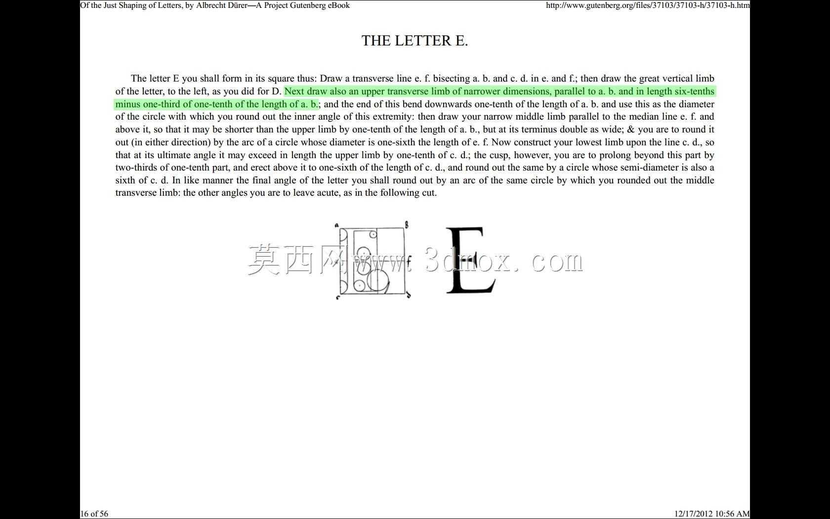 阿尔布雷希特·杜勒的《书信的公正塑造》