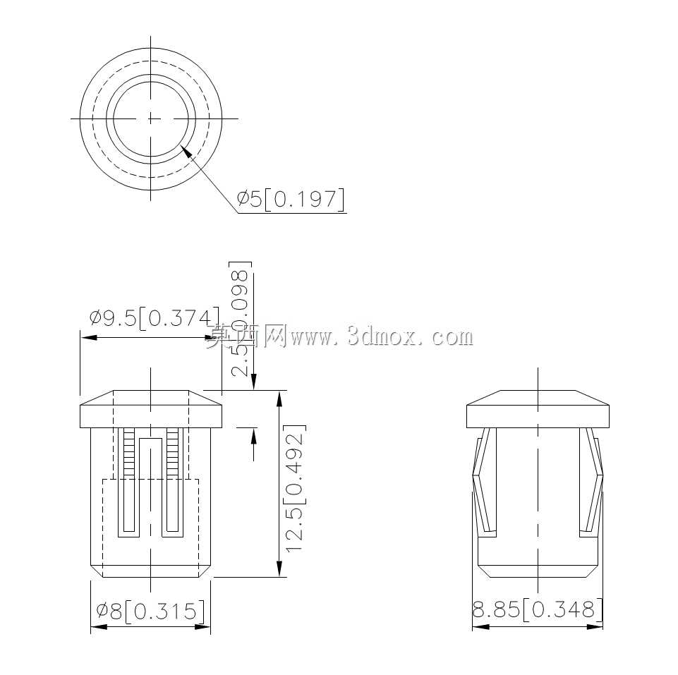 RTF-5010 5毫米LED灯座