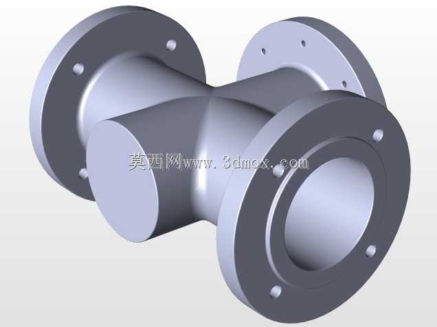 三维建模从蓝图SolidWorks教程交叉合流真空法兰
