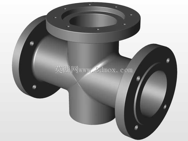 三维建模从蓝图SolidWorks教程交叉合流真空法兰